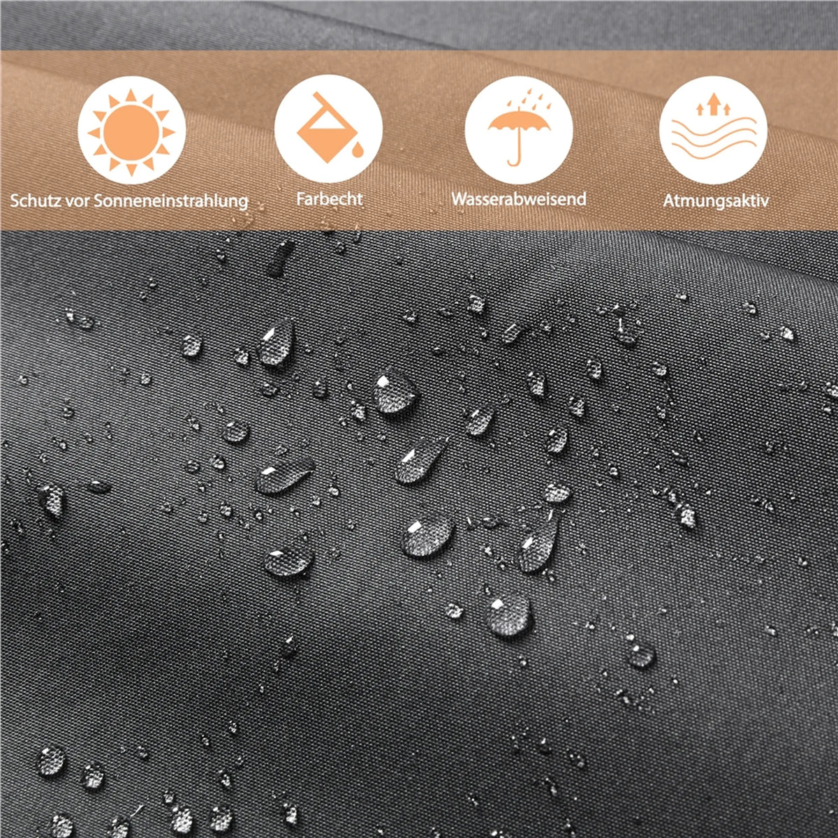 Yaheetech Klemzonnescherm Met Handslinger – Voorzien Van In Hoogte Verstelbare Telescopische Stangen En Waterafstotend Doek En Beschermvoetjes – Voor Balkon En Terras – Donkergrijs Polyester En Metaal – 150 x 180 x 210-300 cm