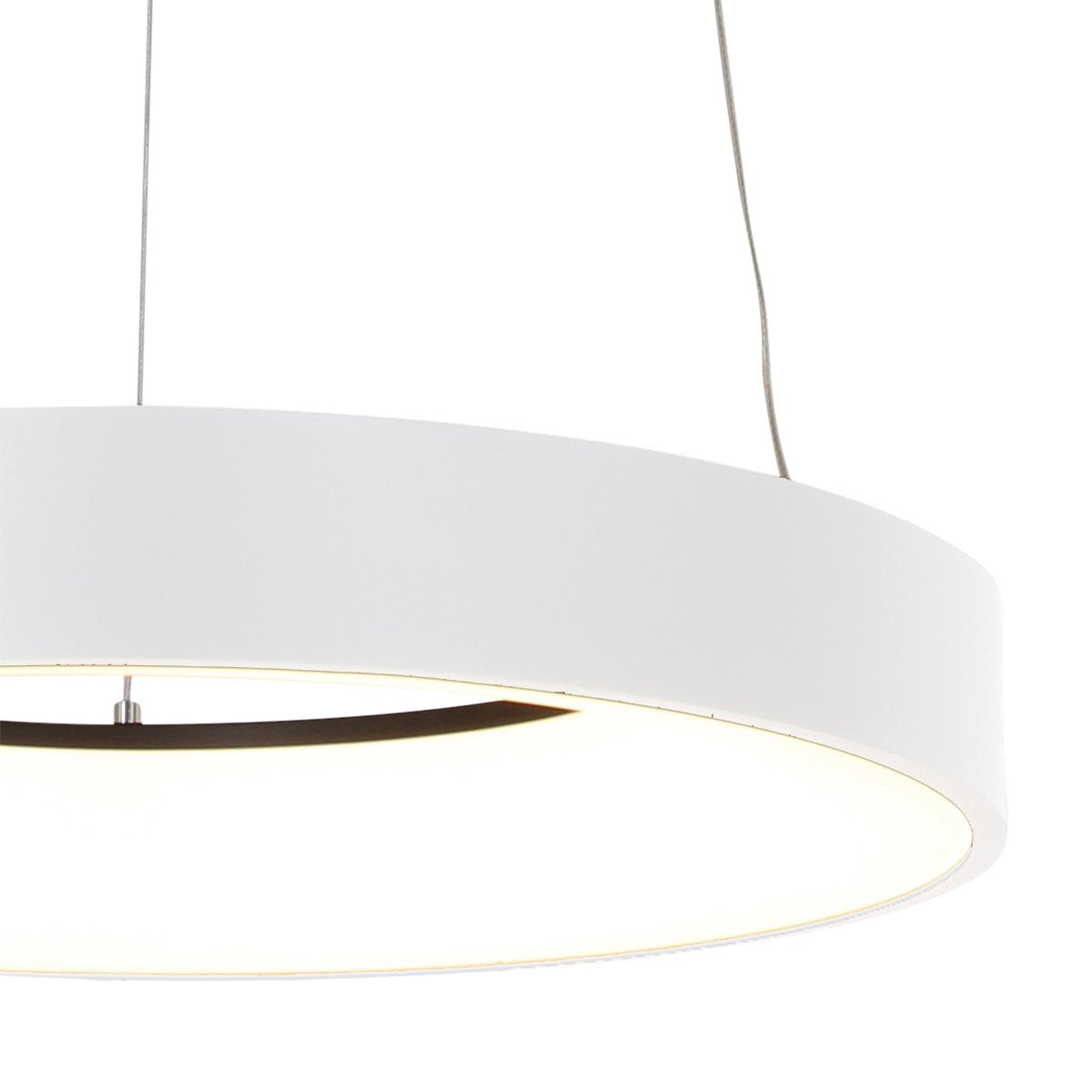 Hanglamp Ringlede 2695W Wit rond 48cm elektrisch verstelbaar hoogte met kunststof en metaal Steinhauer Modern