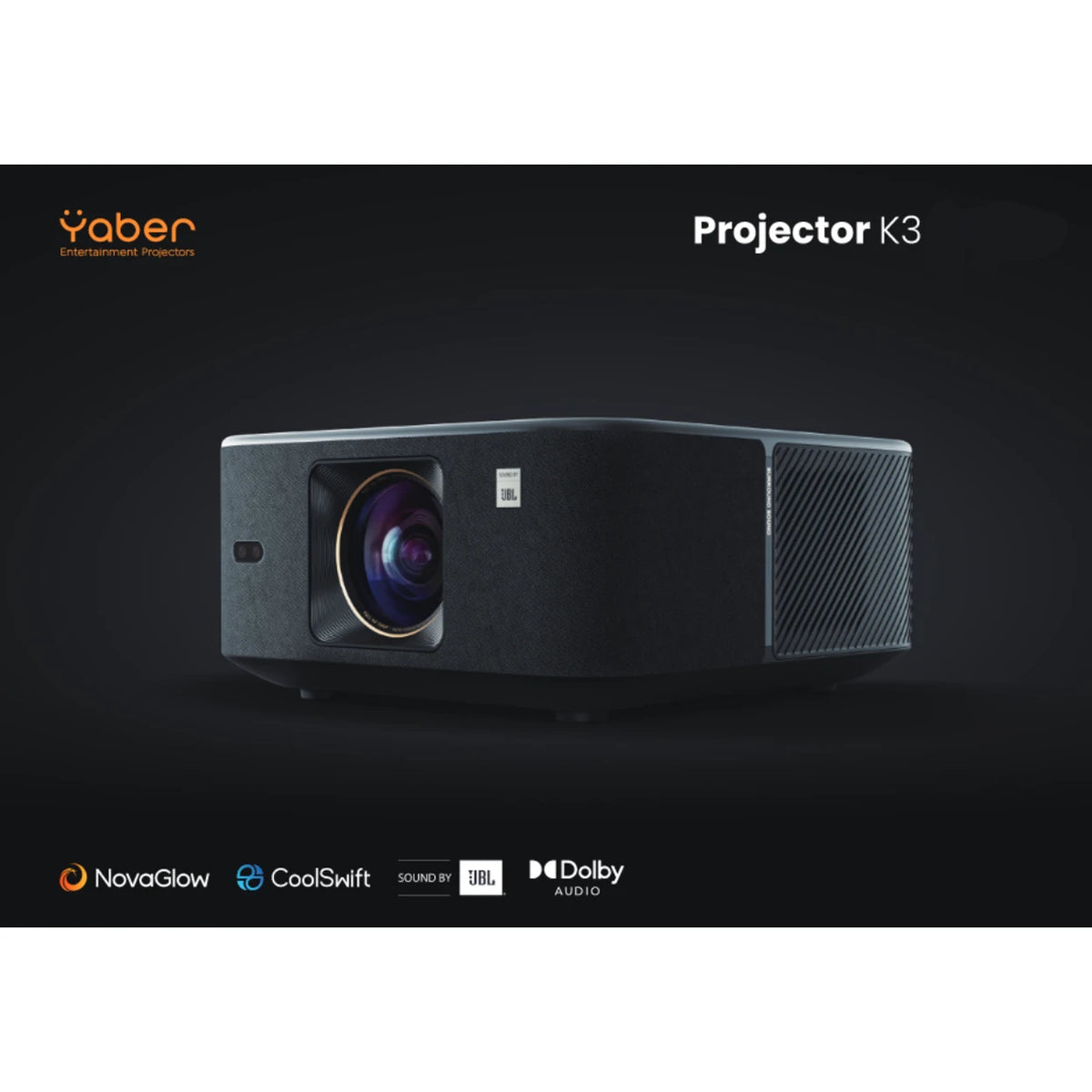 Yaber K3 Smart Projector – Full HD 1080p – Google TV – JBL Audio & Dolby Audio – Automatische Beeldcorrectie – WiFi & Bluetooth