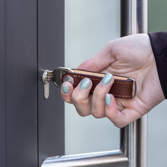 Northwall Sleutelhanger / Sleutel Organizer - 100% Echt Leer - Key Organizer Sleutelhanger - 2 tot 7 Sleutels (bruin)