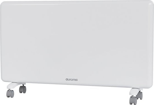Auronic Convectorkachel - 2000W - Elektrische Kachel - 3 Standen - Metalen Paneelverwarming - Vrijstaand - Wielen - Wit