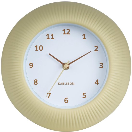 Karlsson Wandklok Tender Rib - Zachtgeel - Ø25cm - Wandklok Scandinavisch