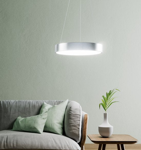Ledvance – Pendellamp met Biorythmus-functie – 450 mm – Aluminium – Dimbaar – 2200–5000 K – 500 lm – Zilver