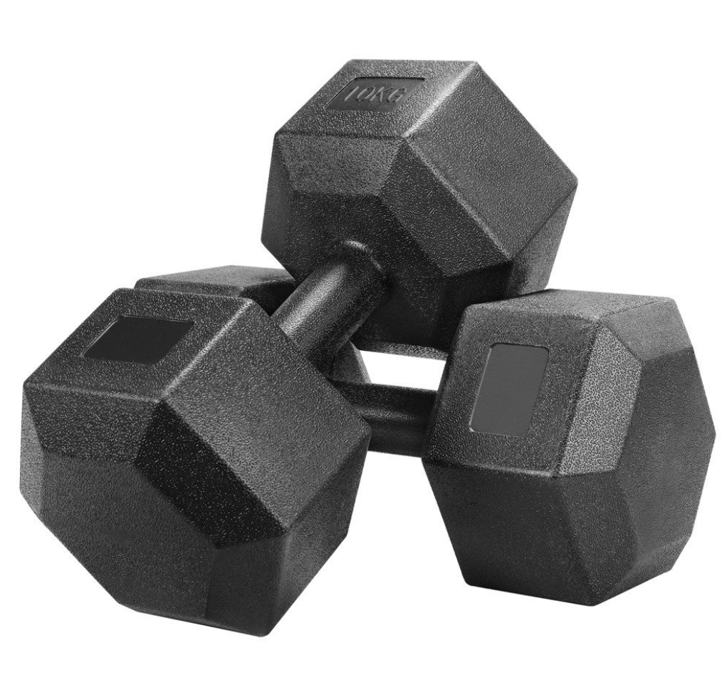 Yaheetech Dumbbell Set 20 kg - 2x 10 kg - Zwart - 34,5 x 17,5 x 15,5 cm