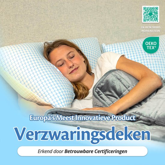 Ella Verzwaringsdeken 5 kg - Fluweel & Sherpa Fleece Zwaartedeken OEKO-TEX - Weighted Blanket 135 x 200cm - Verzwaarde Deken - Grijs