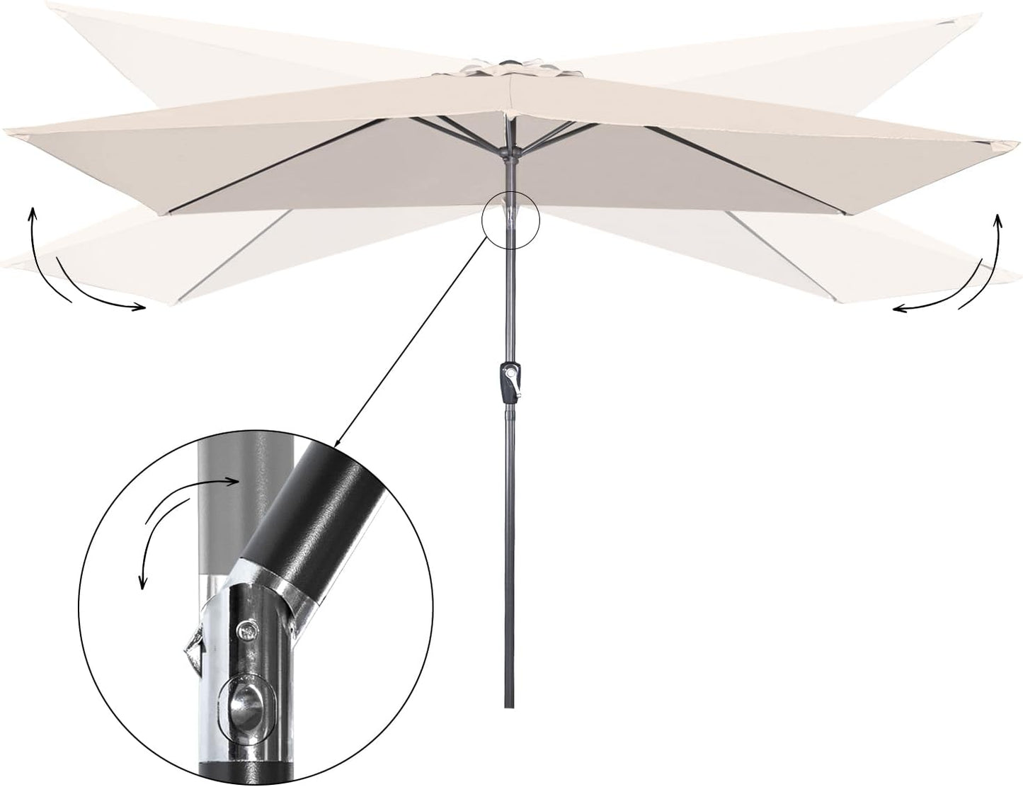 Angel Living Parasol - Rechthoekig - 200 x 300 cm - Beige