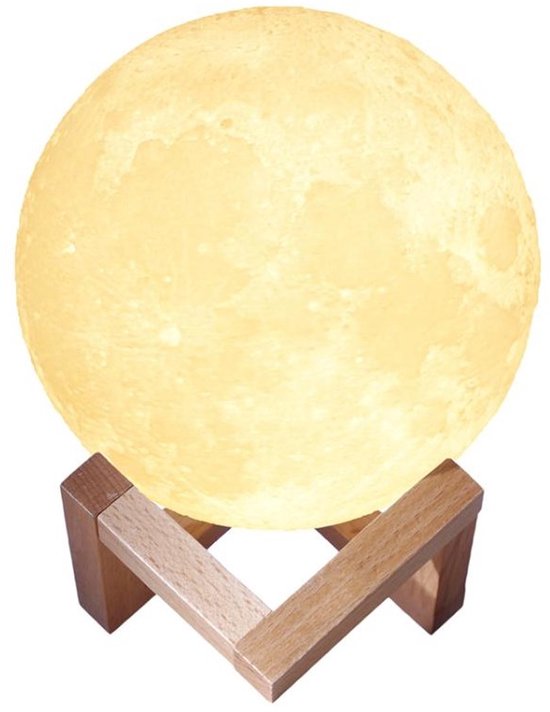 Denver Maanlamp 3D - Bluetooth Speaker Draadloos - Tafellamp Slaapkamer - Muzieksyncronisatie - Incl. Afstandsbediening - Maan lamp - LBS150
