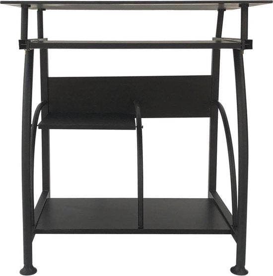 Bureau laptop computertafel - ruimtebesparend - 70 cm x 50 cm - zwart