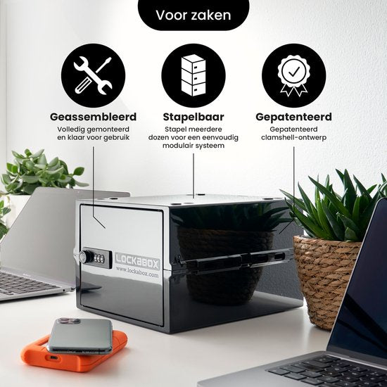 Lockabox One™ Opbergbox met Cijferslot - Afsluitbare Medicijnkast - Polycarbonaat Kluis - Koelkast en Diepvries Proof - 10,5 Liter - 31 x 21 x 17 cm