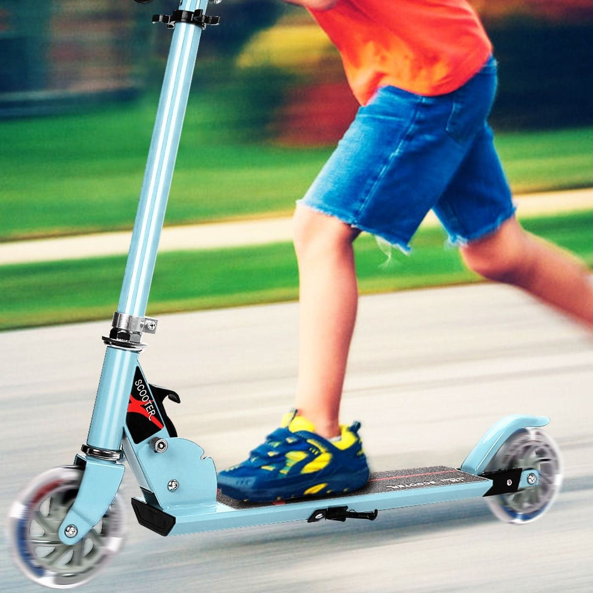 Coast Opvouwbare Step Voor Kinderen - LED Verlichte Wielen - Blauw