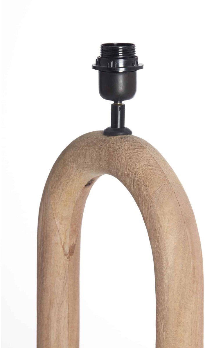 Light & Living tafellamp Paceco bruin – 30x12x59 cm – houten lampvoet – woonkamer | slaapkamer