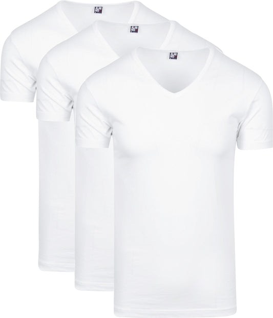 Alan Red Oklahoma T-shirt Stretch - V-hals - Wit - Maat XXL - 93% katoen -