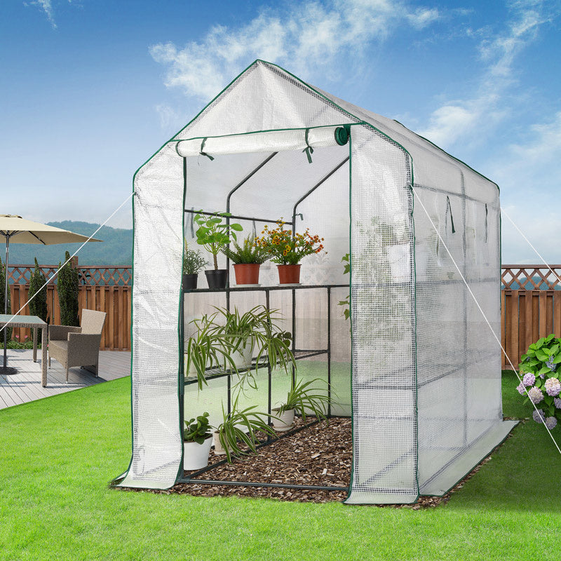 Gardebruk Kweekkas 2m² - 8 Legplanken & 4 Ramen - 195x143x143 cm