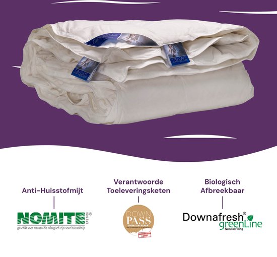 Ten Cate Dekbed - Dekbed 240x200 - Donsdeken - Dekbedden - Donzen Dekbed - 4 Seizoenen Dekbed 240 x 200 - 60% Eendendons - Zomerdekbed & Winterdekbed