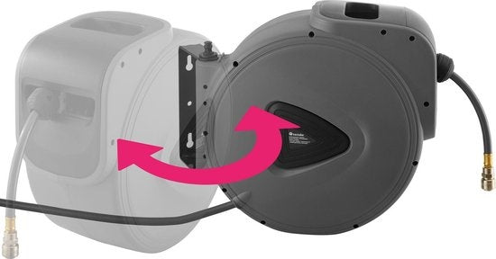 tectake Persluchtslang met haspel 30 m - 403431