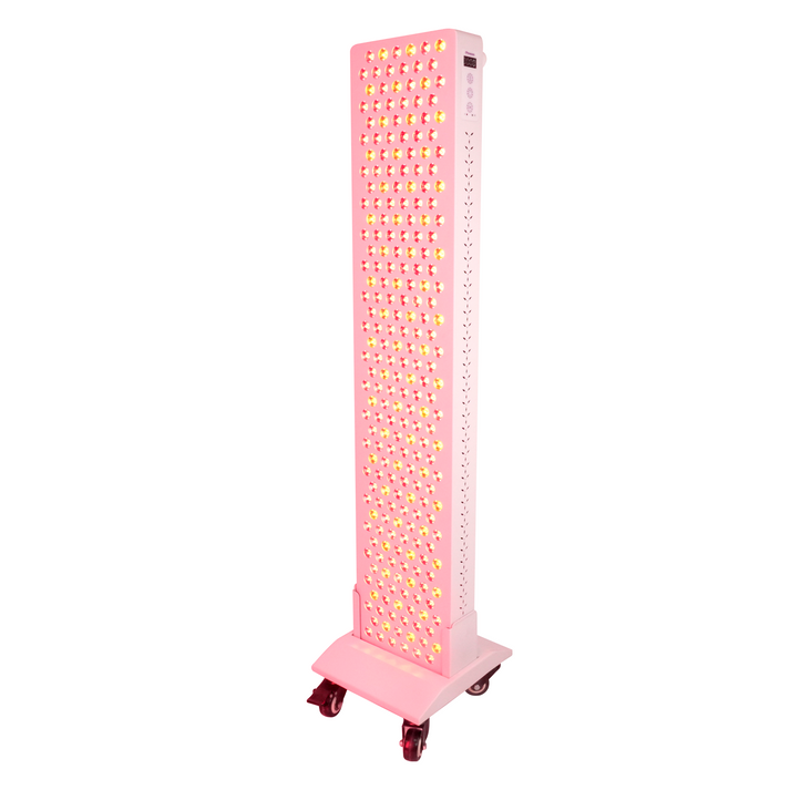 ATP Optimum vloerstandaard met wieltjes voor roodlichttherapie – mobiel en stabiel – wit – 60 × 60 × 180 cm