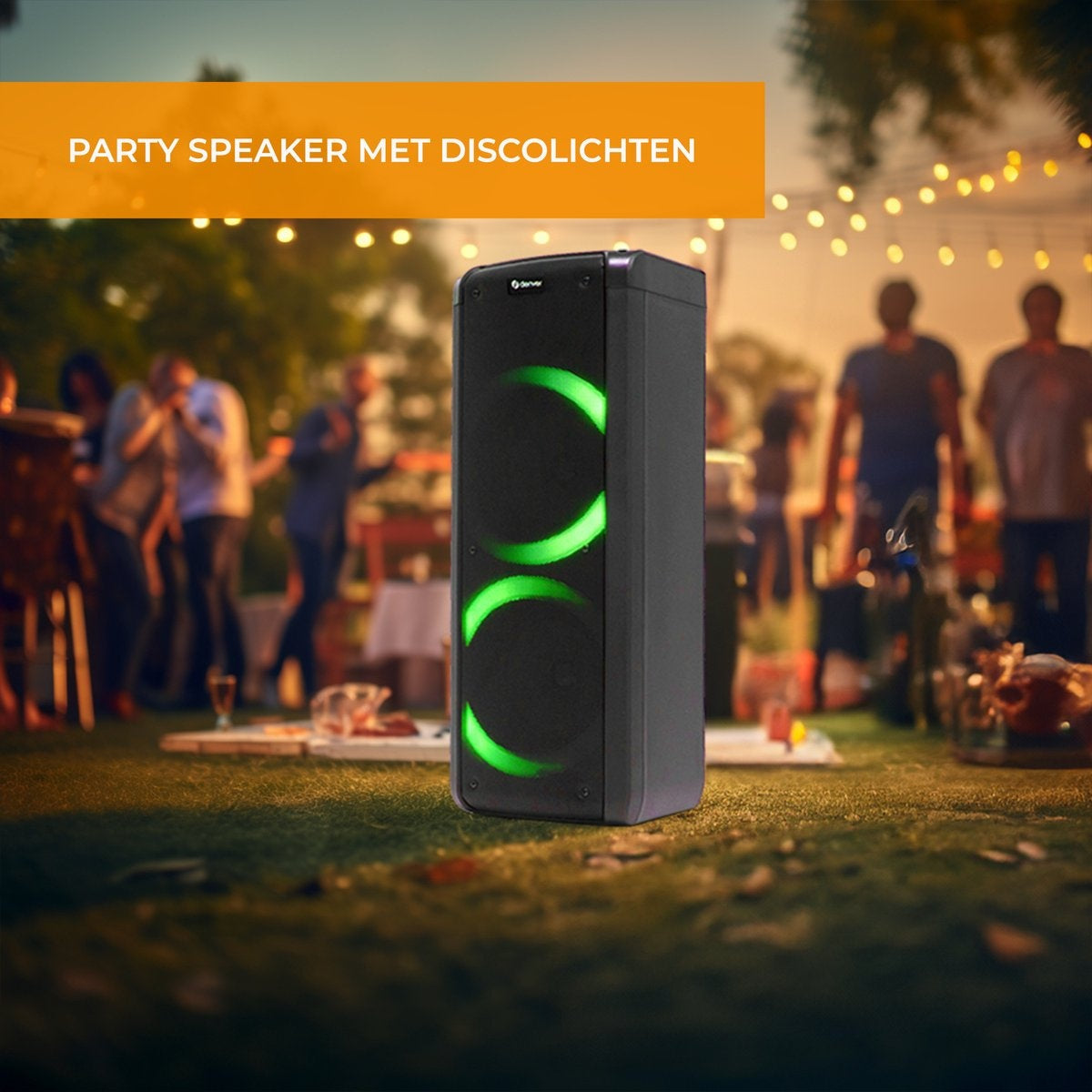 Denver Bluetooth Luidspreker Party Box Disco Verlichting BPS352 Zwart