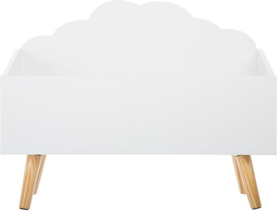 Sphera Houten Speelgoedkist - wit - 58x28x45 cm