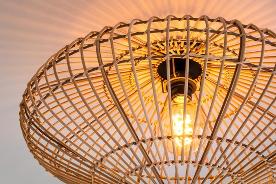 Lucide MAGALI - Plafonnière (Plafondlamp) - Ø 56 cm - 1xE27 - Naturel