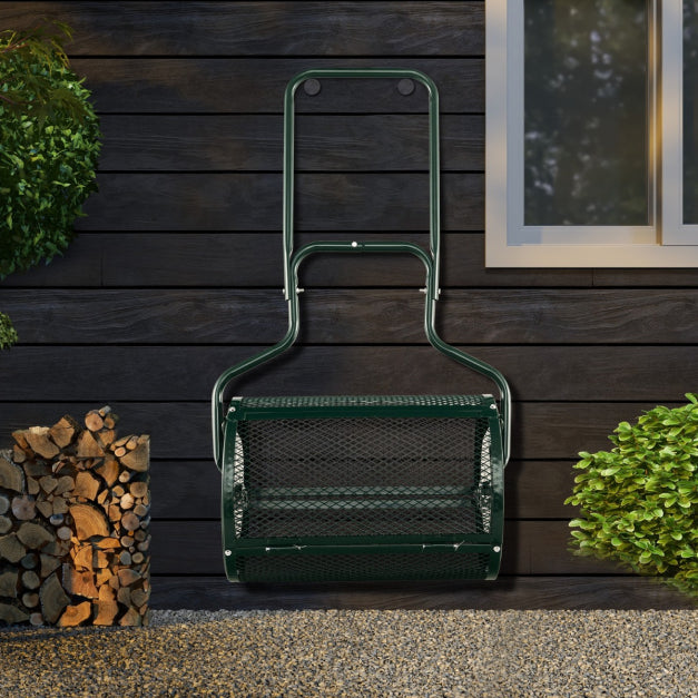 Coast Compostverspreider met Handgreep - 75L Inhoud - 68 x 41 x 123 cm - Metaal - Groen