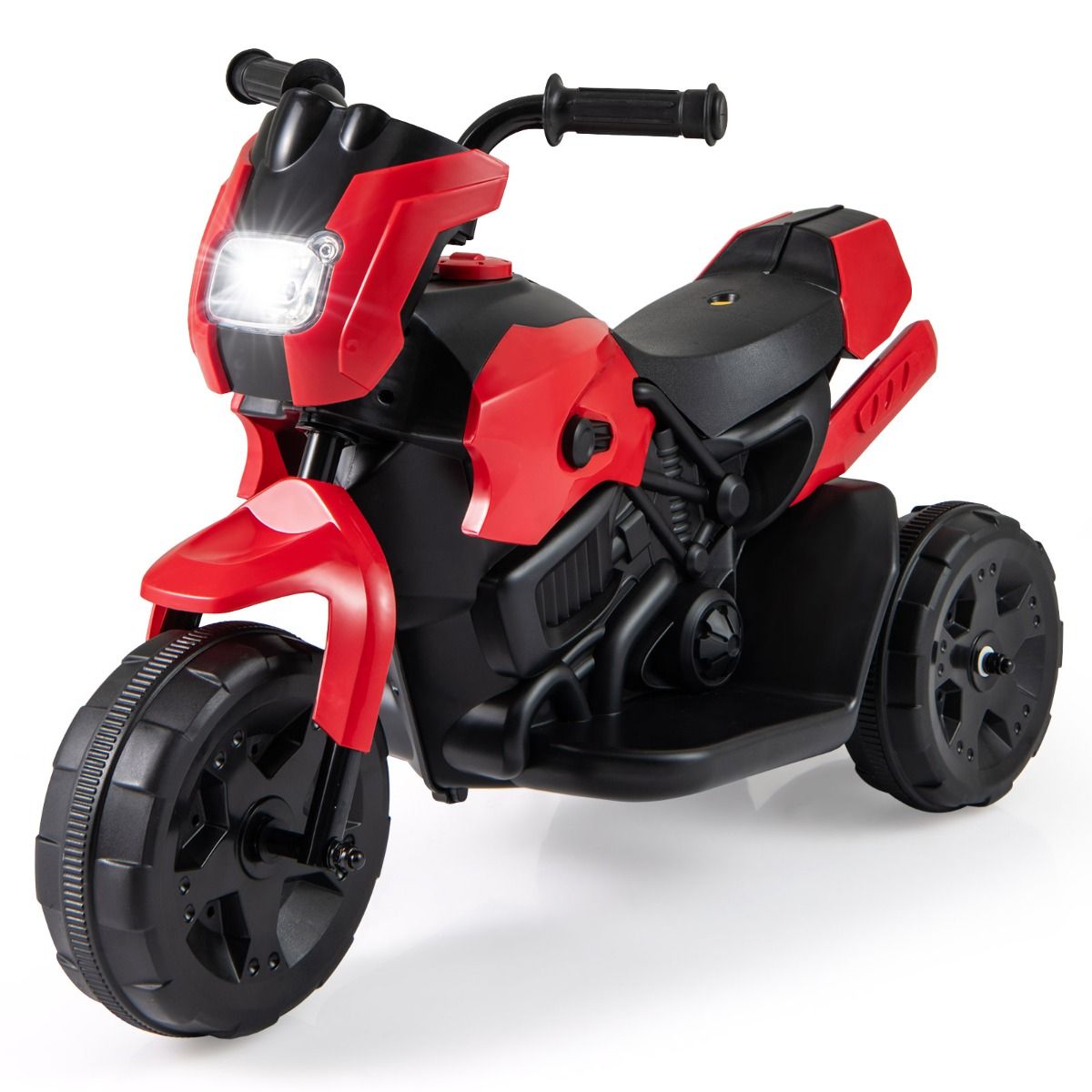 Coast Kindermotorfiets elektrisch - driewielig ontwerp - met led-koplamp - rood