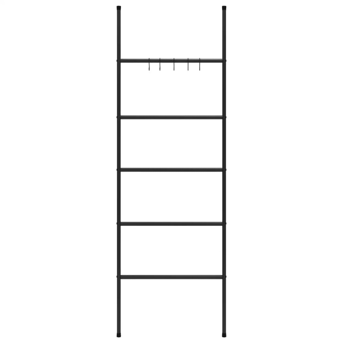 Minghou Ladder Droogrek voor Handdoeken en Kleding - Zwart Metaal