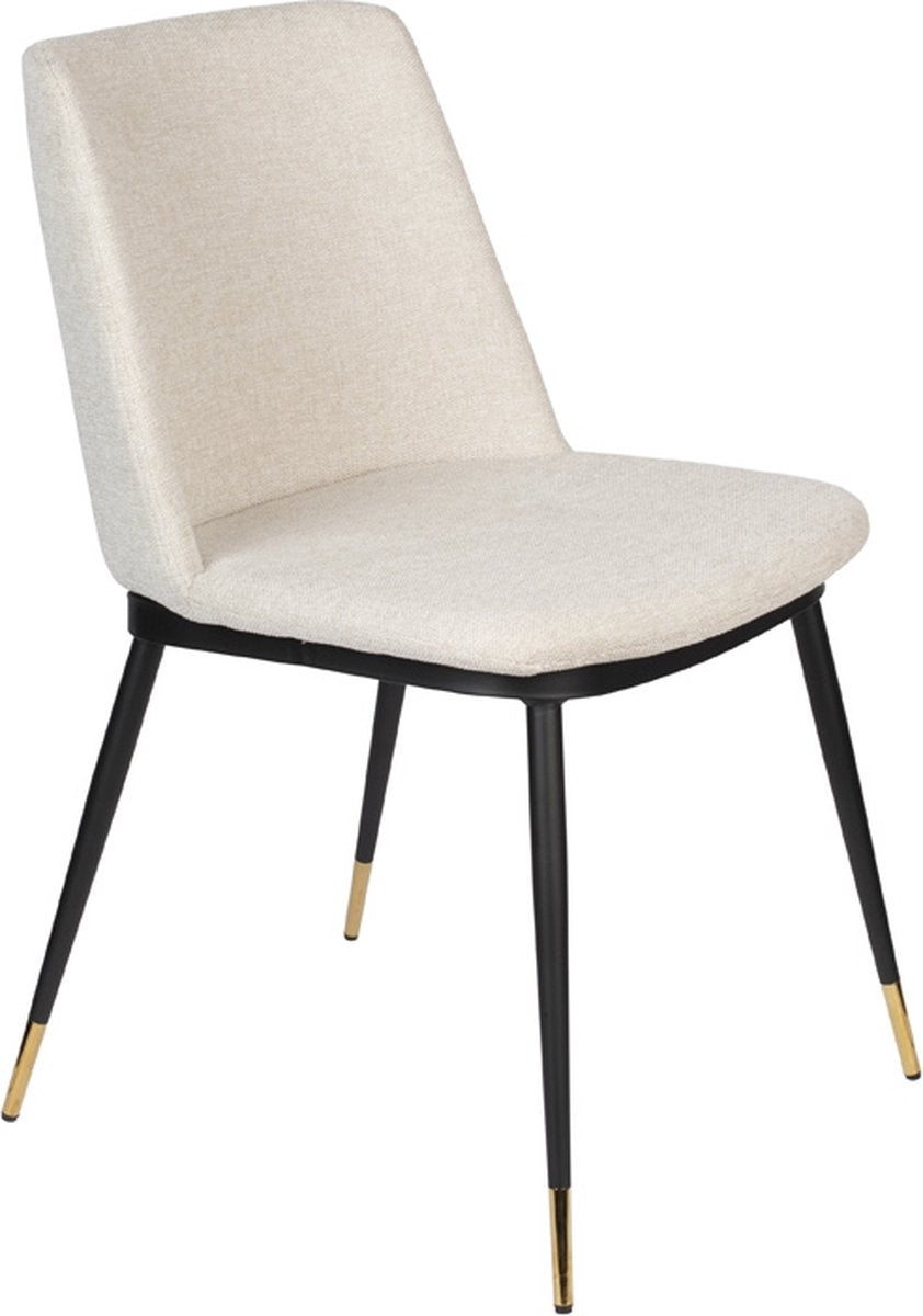 Eetkamerstoel Beige Stof - 63x49,6x80cm - Lionel - Giga Meubel