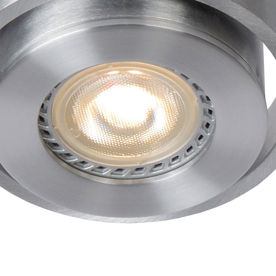 Lucide LANDA Plafondspot - LED Dim tot warm - GU10 - 3x5W 3000K/2200K - Mat chroom