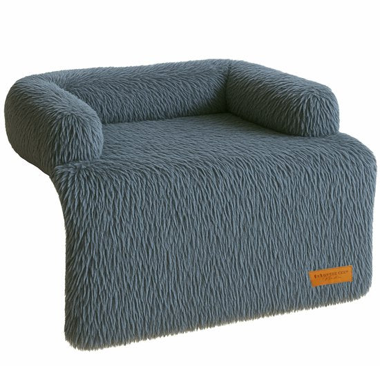 By Cee Cee Origineel Hondendeken Bank – Hondenkleed Bank - Hondenmand - Premium - Volledig Afritsbaar - Donkergrijs - 75x90 - Maat S