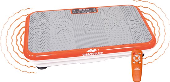 Vibro Shaper - trilplaat met oscillatietechnologie verstevigt het lichaam - powerplate belast alle spiergroepen - inclusief power stretchbandjes