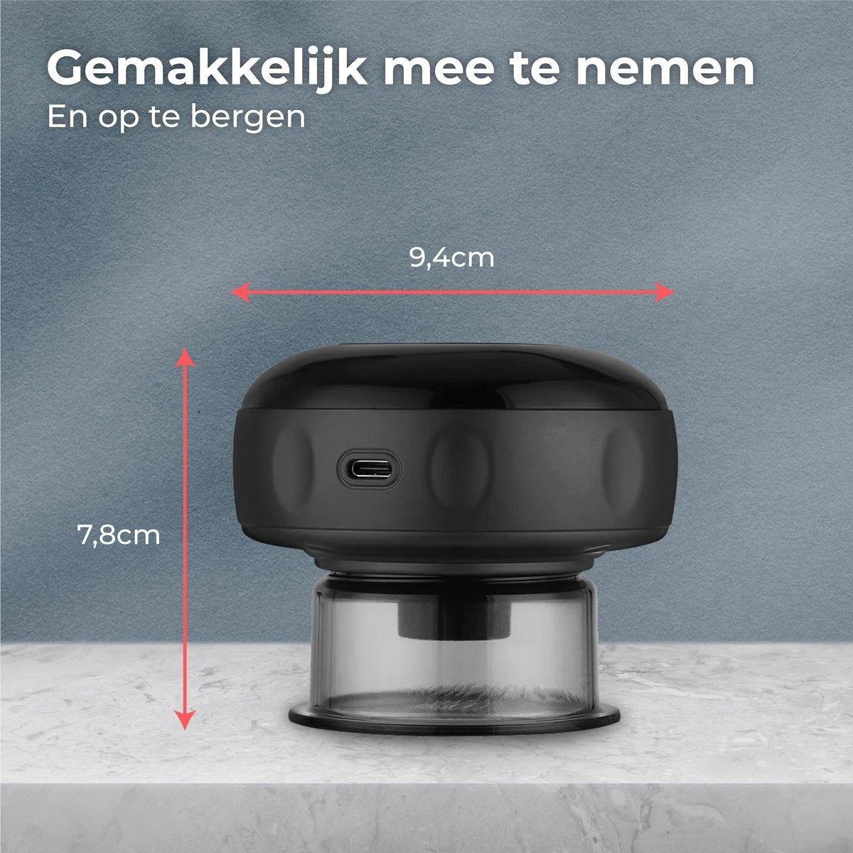 Nuvance Elektrische Cupping Cups – 12 Standen & Temperaturen – 18,1 x 13,5 x 8,9 cm – Zwart