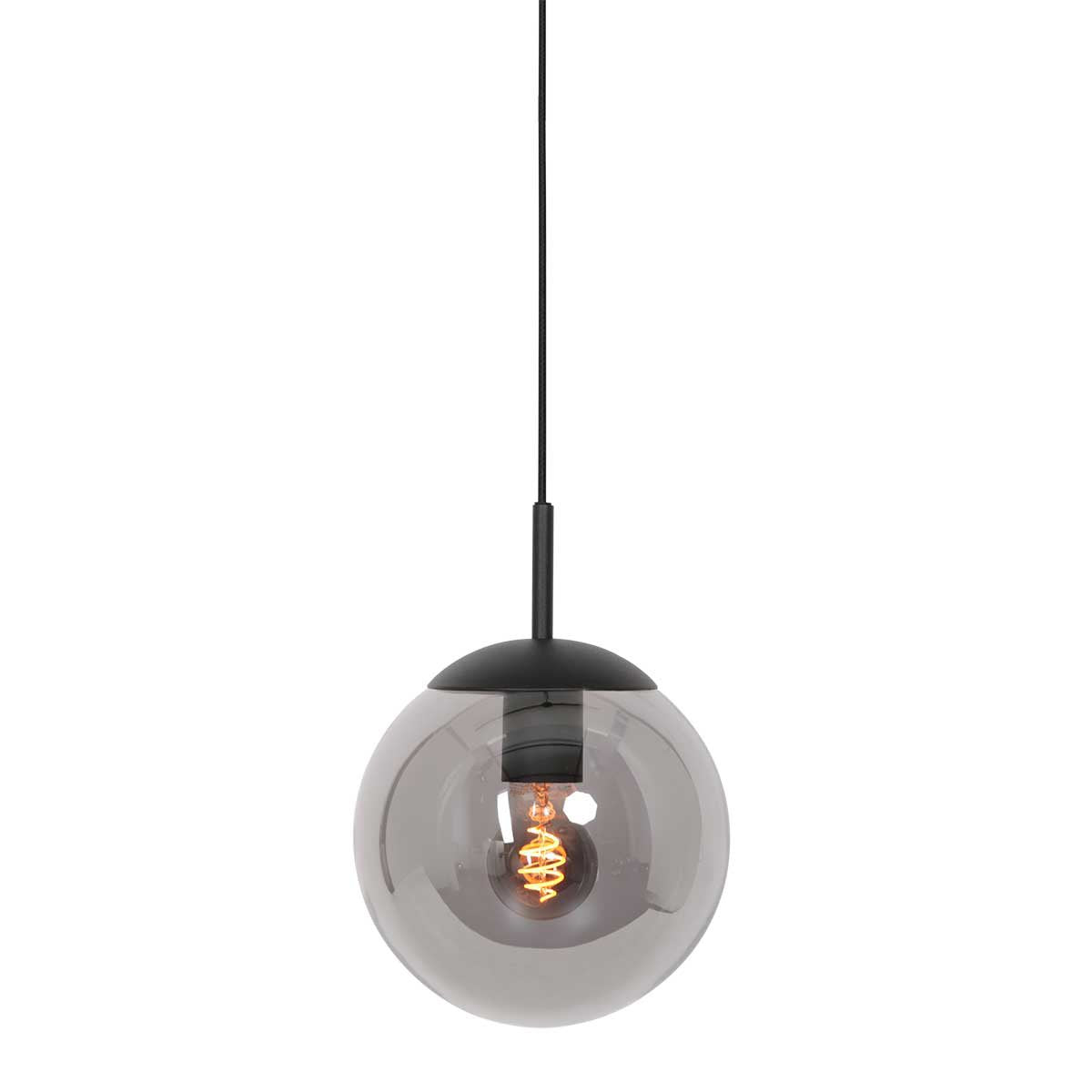 Steinhauer - hanglamp - Bollique - zwart - glas metaal - Ø 30cm - E27 - 3498ZW