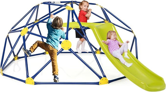 Coast Climbing Dome & Slide klimframe in Dome -vorm 241,5 x 183 x 91,5 cm rood