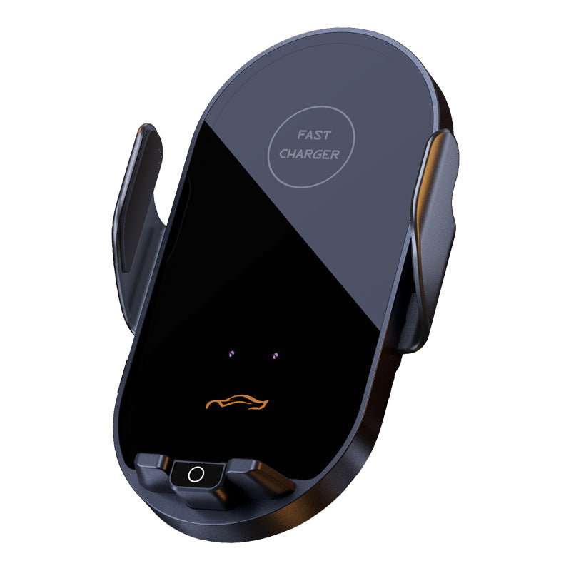 ATSHARK draadloze autolader, 15 W snelle draadloze autolader, magnetische telefoonhouder voor ventilatierooster met automatische sensor, compatibel met iOS en Android, G16, zwart