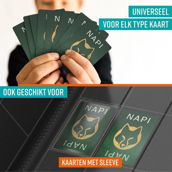 NAPI Verzamelmap 360 Kaarten - Pro Binder Map voor Kaarten - Trading Card Map - 9 Pocket - Premium Card Binder - 20 Pagina’s - A4 Formaat - Rood