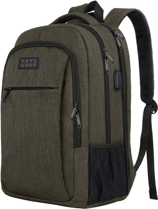 TRVLMORE Rugzak - 36L - 17,3 inch - Laptop Rugtas - Schooltas - Unisex - Spatwaterdicht Groen