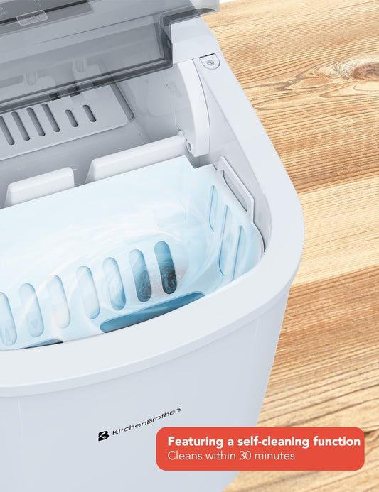 KitchenBrothers IJsblokjesmachine - 1,2 Liter - 95 Watt - 32D x 31B x 25H - Wit