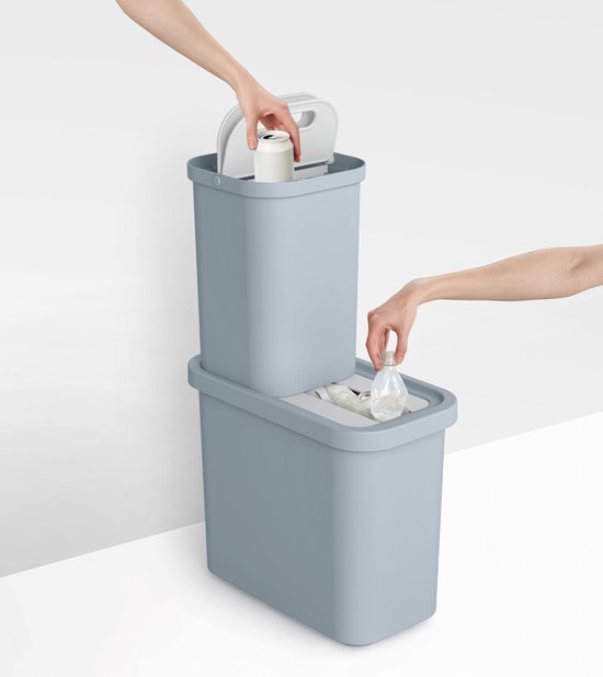 Joseph Joseph - GoRecycle - Recycling Afvalemmer - Set van 2 Stuks - 46 liter - Blauw