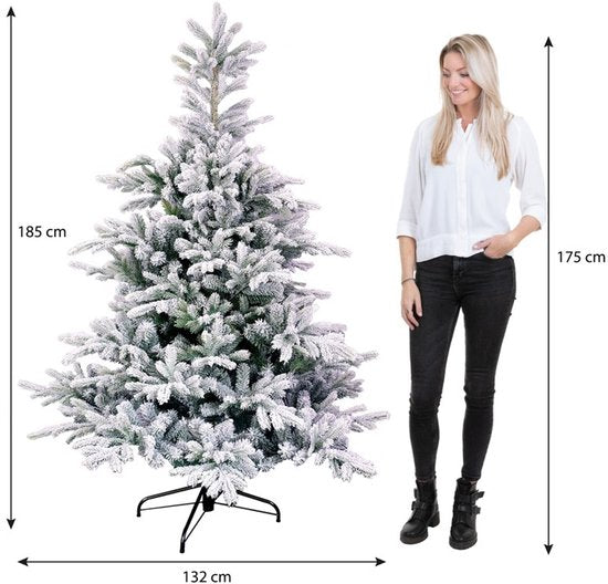 Black Box Trees Grimshaw Kunstkerstboom - Kerstboom H185 x Ø132 cm - Groen Frosted