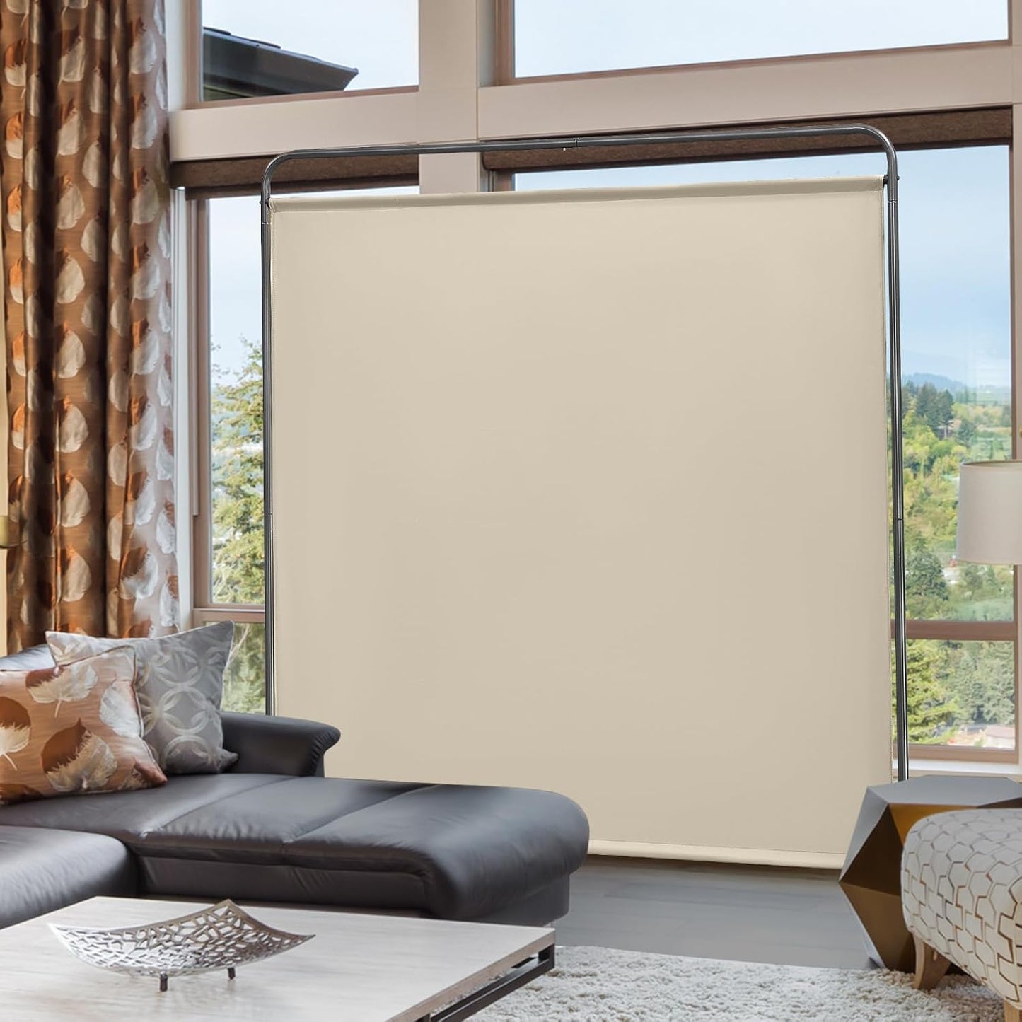 Angel Living Kamerschermen - 1-delig - Opvouwbaar - Beige - 162.5 x 177cm