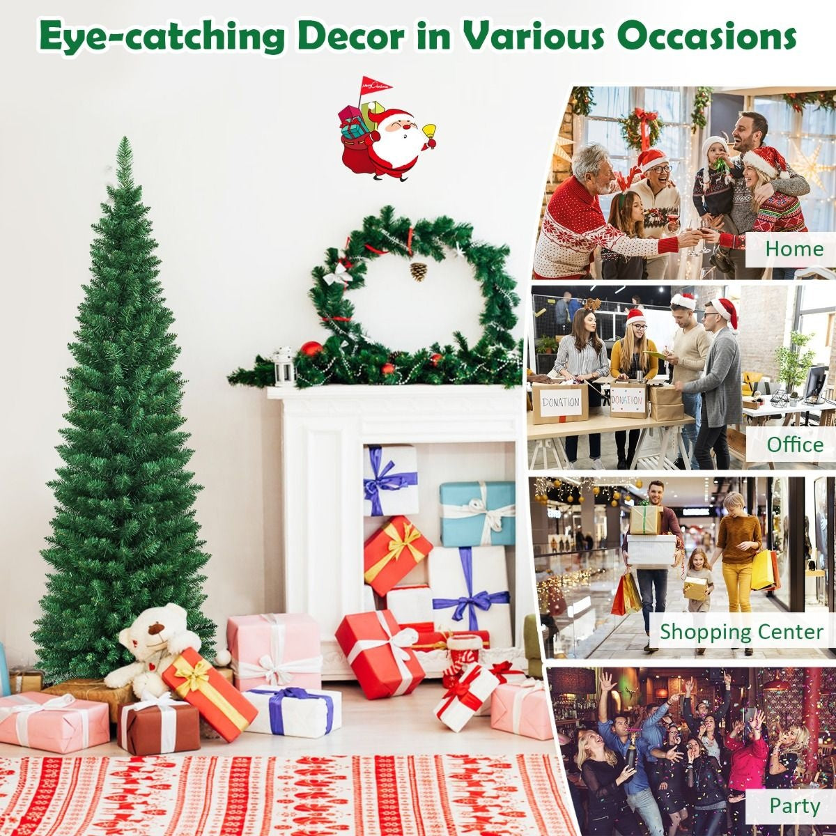 Coast Kunstkerstboom Kerstboom met 1.000 PVC Sparrennaalden - Groen - 180cm