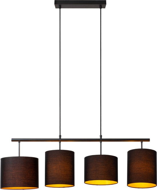Lucide MAYA - Hanglamp - 4xE27 - Zwart - Japandi