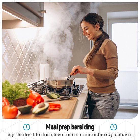 Fitcrafters Meal Prep Bakjes - Vershoudbakjes - Diepvriesbakjes - 20 Stuks - 3 Compartimenten - 1L - BPA vrij