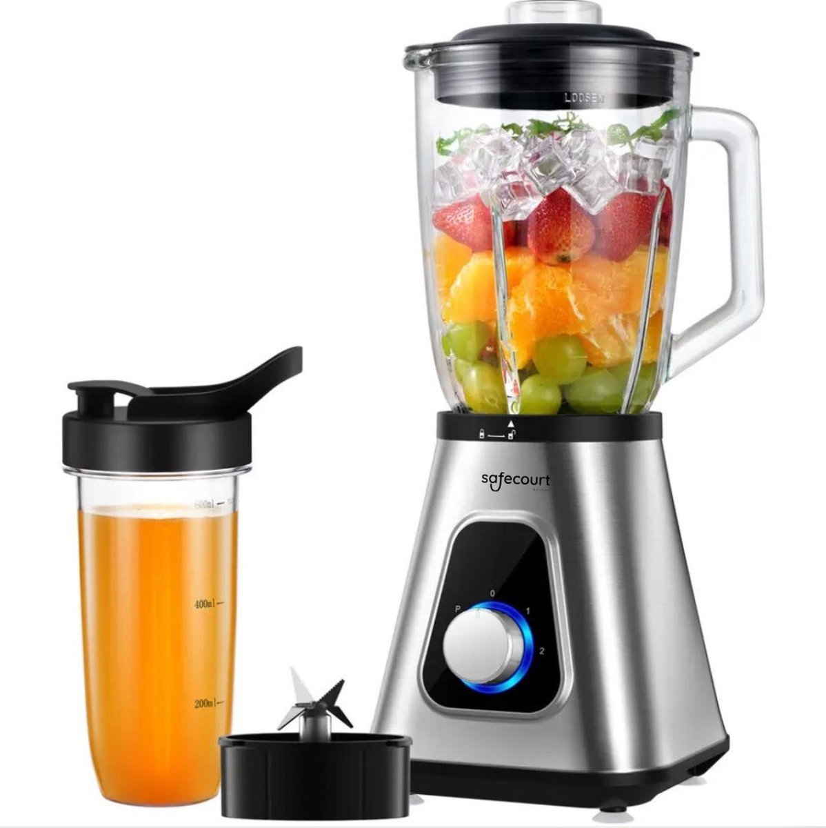 Safecourt Kitchen Sportblender - 1200 Watt - RVS