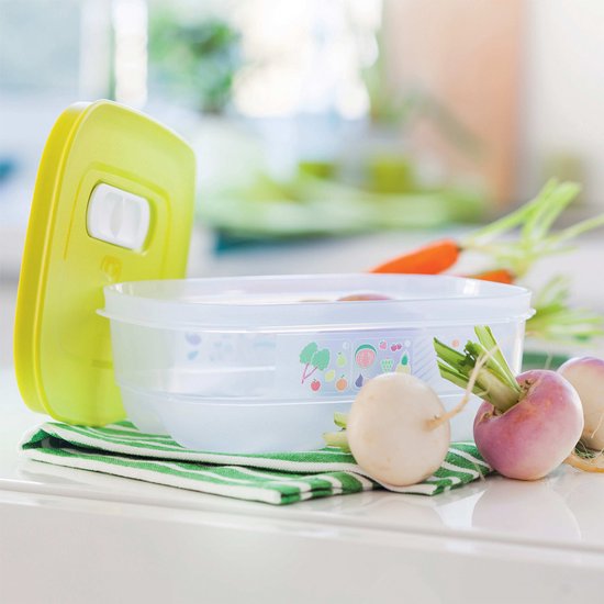 Tupperware Fridge Smart 0,8l - Vershoudbakjes - BPA-vrij - Voorraadpot - Lunchbox - Plastic Bakjes - Voedselcontainer - Voedsel blijft 2 keer langer vers