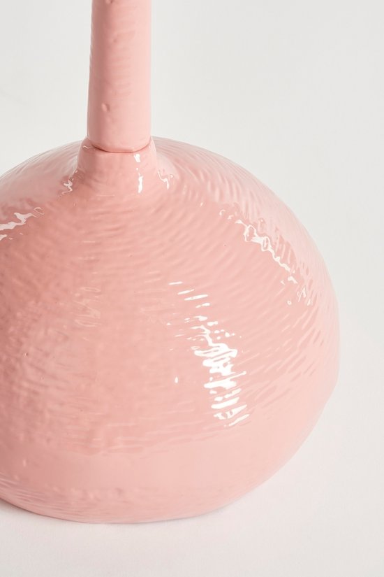 Mica Decorations Colin Bijzettafel - H58 x Ø34 cm - Gerecycled Aluminium - 100% FSC - Lichtroze