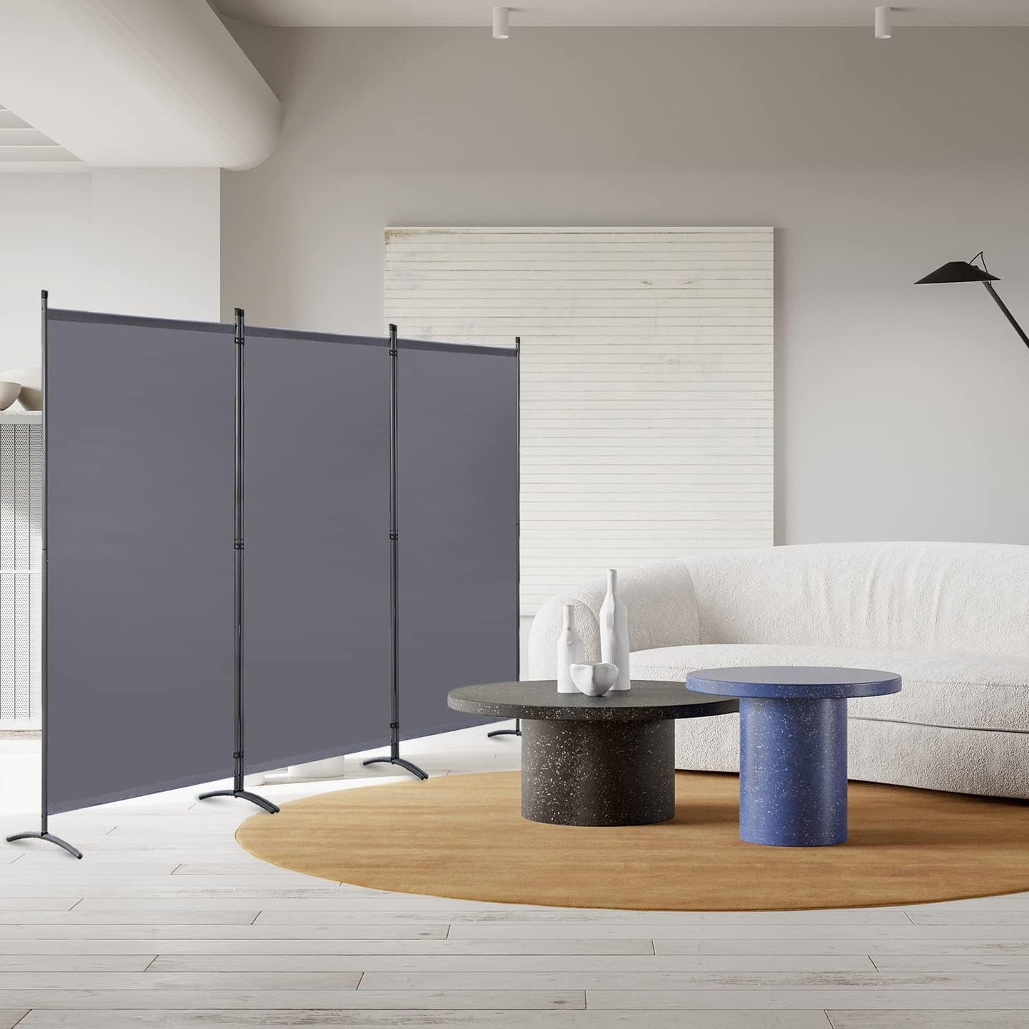 Angel Living Kamerscherm - 3 Panelen - 243 x 170 cm - Grijs