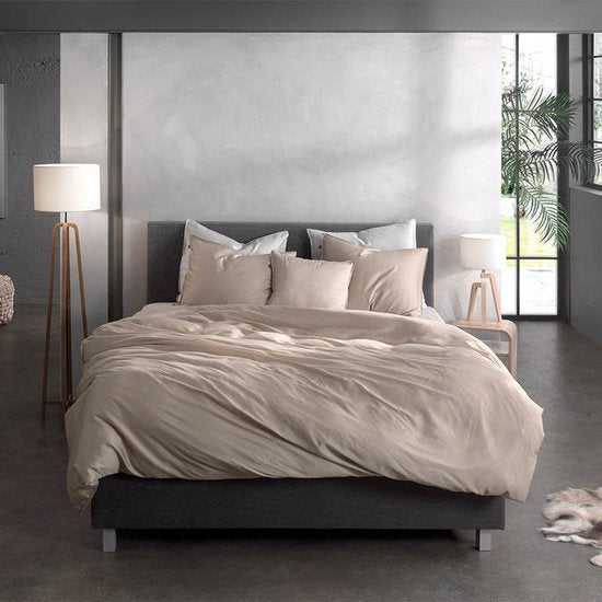 ZoHome Satinado Dekbedovertrek - Litsjumeaux - 240x200/220 cm - Forest Sand