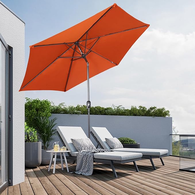 Angel Living Parasol - 300 cm - Terrasparasol - Taupe - Aluminium - Polyester - UV50+