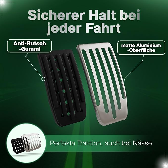 Loonara PedalPower Sportpedalen Tesla Model 3/Y Zwart/Zilver - Aluminium - Antislip Rubber - Performance Design